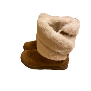 White Mountain Women’s Faux Fur Boots Brown Sz 7M
